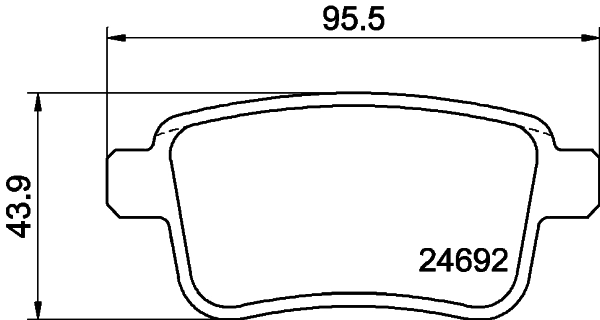 8DB355013971 HELLA Sapatas do freio traseiras de disco