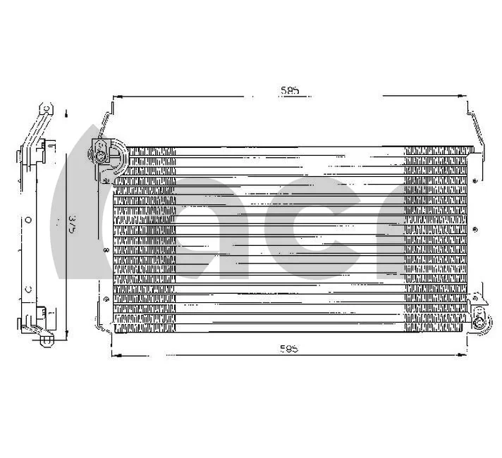 Radiador de aparelho de ar condicionado Fiat Bravo I 182
