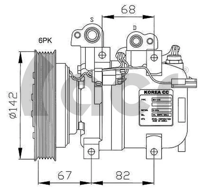 Compressor de aparelho de ar condicionado SsangYong Korando preço, a partir de 77,92 USD