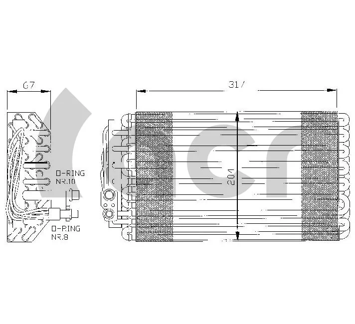 Vaporizador de aparelho de ar condicionado para BMW 7 E38