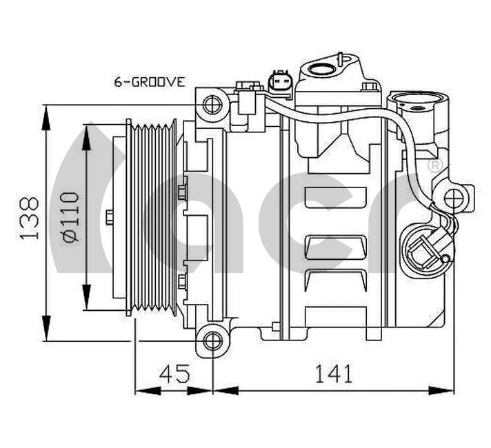 134368R ACR Compressor de aparelho de ar condicionado