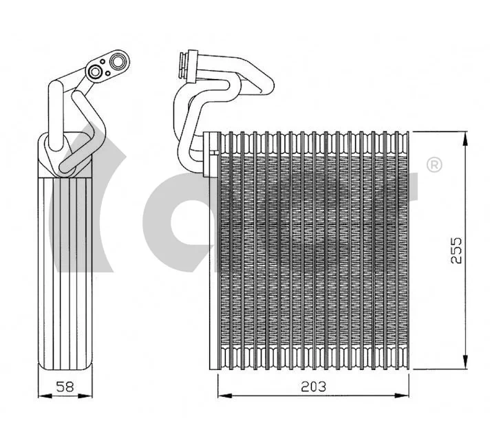 Vaporizador de aparelho de ar condicionado Honda Civic 7 EU, EP, EV