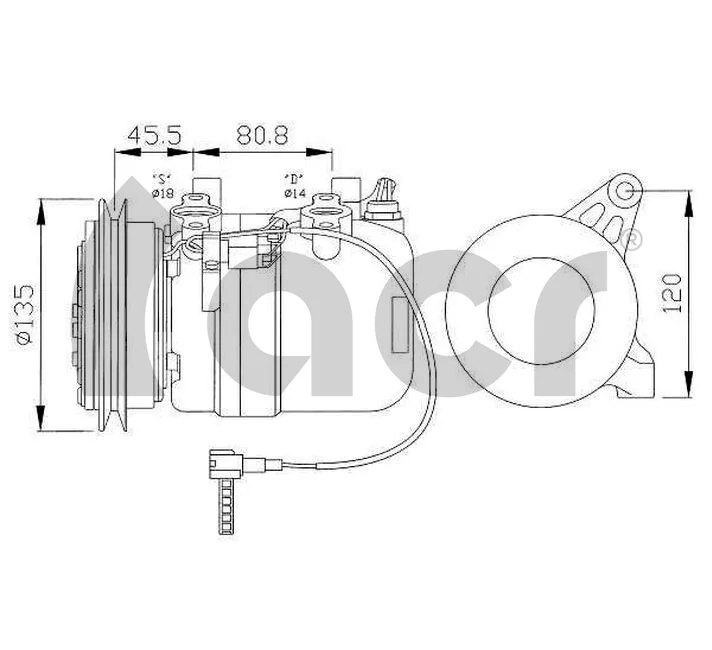 134137 ACR Compressor de aparelho de ar condicionado