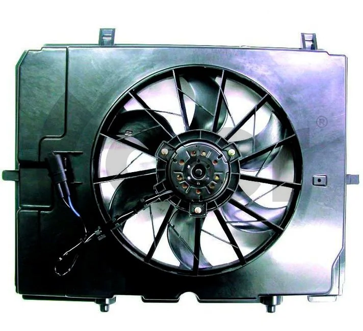  Ventilador elétrico de esfriamento montado (motor + roda de aletas) Mercedes E sedan (W210) (1995 - 2002) 