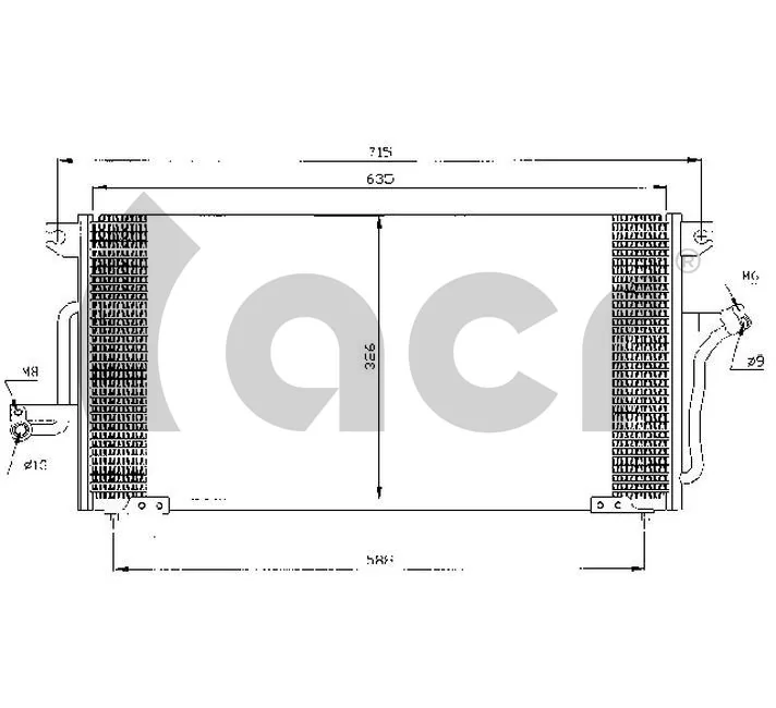 Radiador de aparelho de ar condicionado Mitsubishi Galant VII E5A, E7A, E8A ao melhor preço