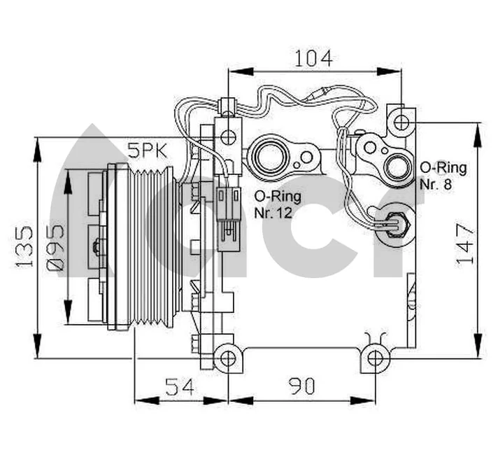 134984 ACR Compressor de aparelho de ar condicionado