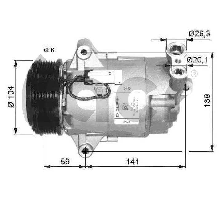 133173 ACR Compressor de aparelho de ar condicionado