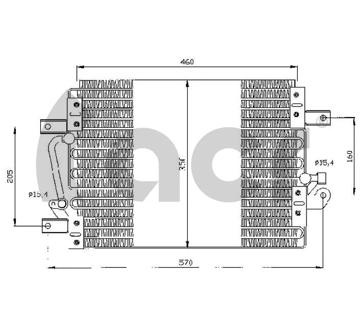 46481290 Fiat/Alfa/Lancia Radiador de aparelho de ar condicionado
