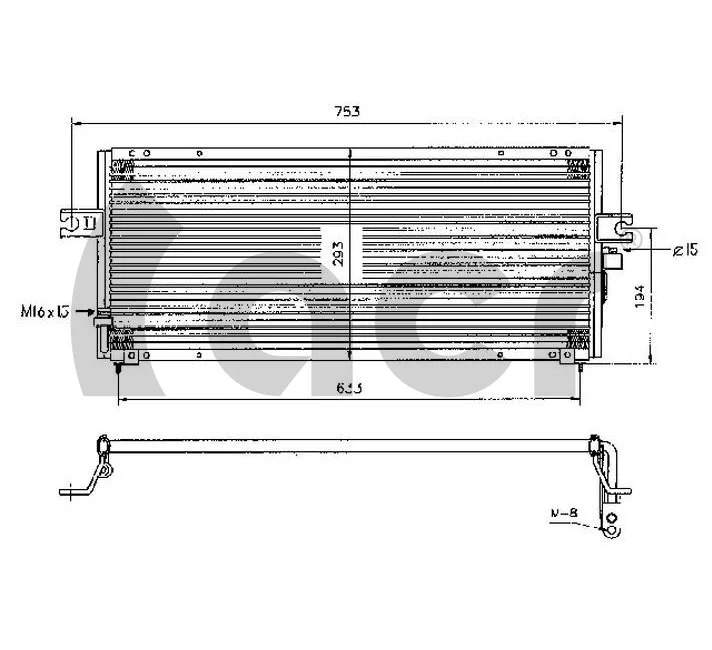 Radiador de aparelho de ar condicionado Nissan Almera I N15