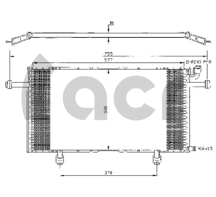 Radiador de aparelho de ar condicionado Opel Frontera B 6B