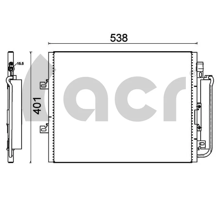  Radiador de aparelho de ar condicionado Renault Twingo I hatchback (C06) (1992 - 2007) I