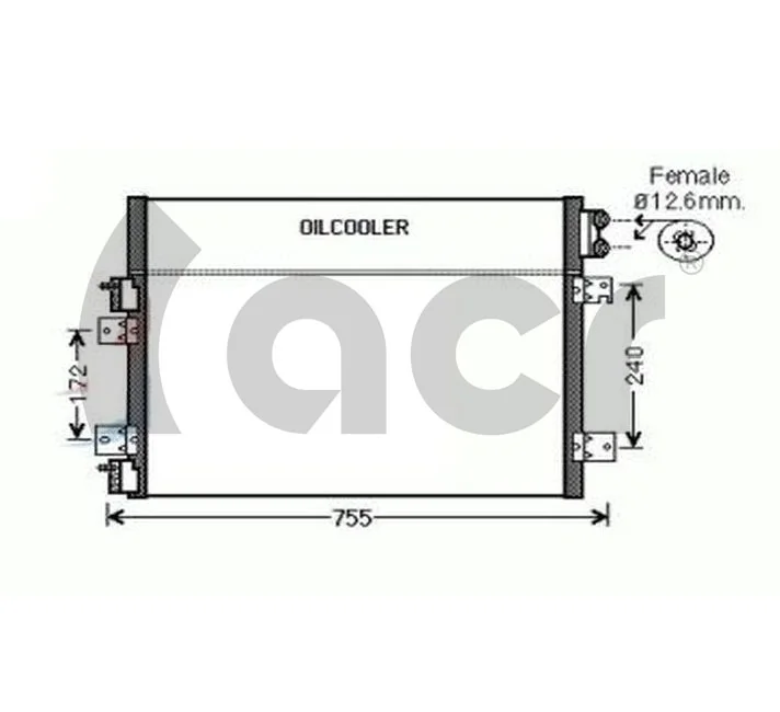 300672 ACR Radiador de aparelho de ar condicionado