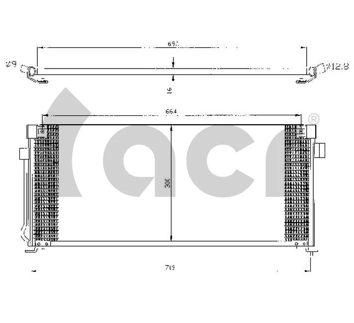 Radiador de aparelho de ar condicionado para Subaru Legacy BD, BG