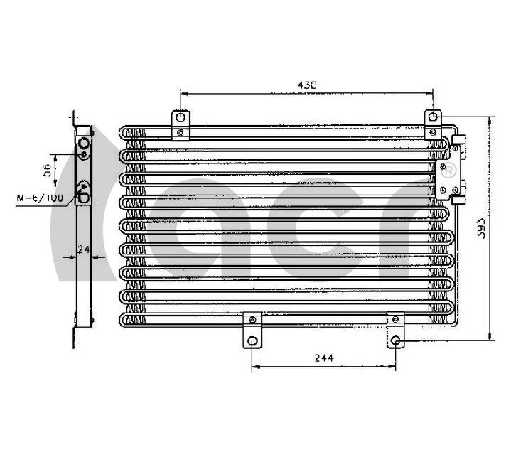 Radiador de aparelho de ar condicionado para Alfa Romeo 146  930