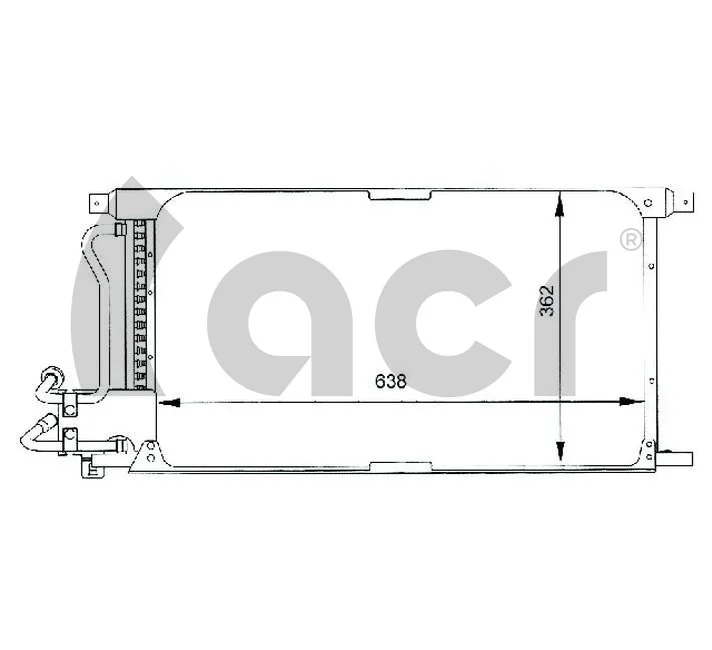  Radiador de aparelho de ar condicionado Ford Transit IV сaixa (E) (1994 - 2000) IV