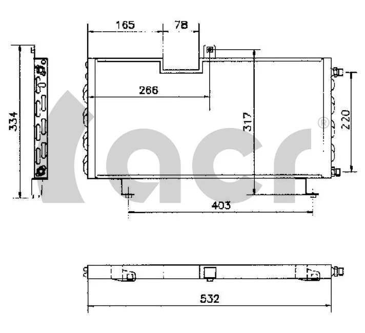 Radiador de aparelho de ar condicionado Peugeot 205 I 741A, C ao melhor preço