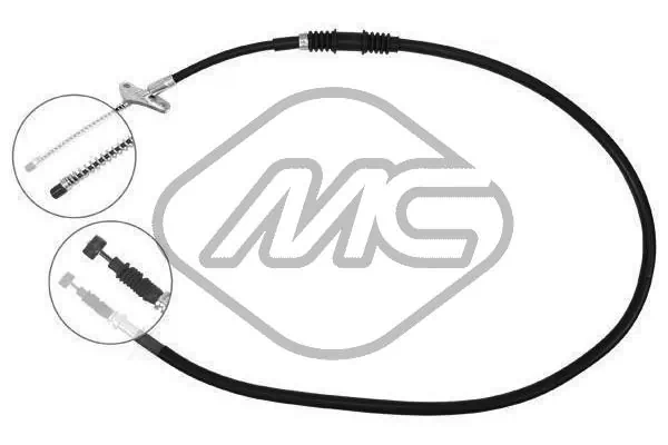 Compre 2001054 Beca Cables Cabo do freio de estacionamento traseiro direito