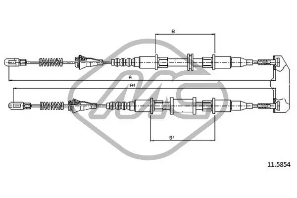 Compre 90235948B Hyundai/Kia Cabo traseiro direito/esquerdo do freio de estacionamento