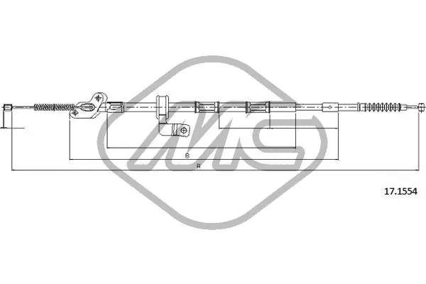  Cabo do freio de estacionamento traseiro direito Toyota RAV4 I SUV (XA) (1994 - 2000) I