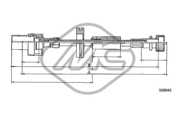 Cabo de acionamento de velocímetro para Ford Transit IV T