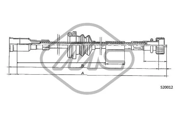Cabo de acionamento de velocímetro 403017 Beca Cables