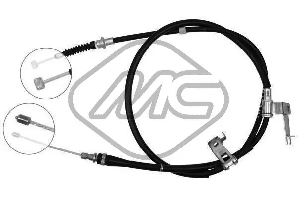  Cabo do freio de estacionamento traseiro esquerdo Mazda Protege sedan (4 DOOR) (1999 - 2003) 