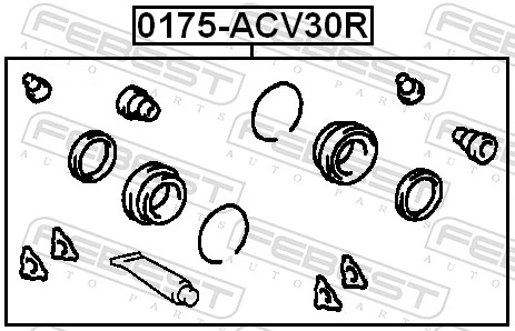  Kit de reparação de suporte do freio traseiro Toyota Camry V sedan (V30) (2001 - 2006) V