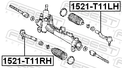 Ponta externa da barra de direção para Chery Tiggo  T11