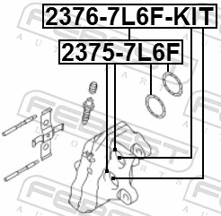  Kit de reparação de suporte do freio dianteiro Land Rover Range Rover SPORT I SUV (L320) (2005 - 2013) SPORT I