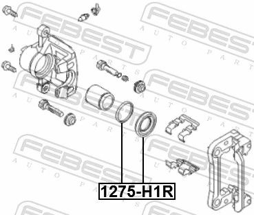 1275H1R Febest Kit de reparação de suporte do freio traseiro