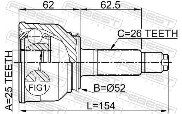 Compre Junta homocinética externa dianteira Mazda 626 2