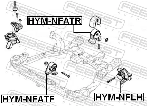  Coxim (suporte) dianteiro de motor Hyundai Sonata V sedan (NF) (2007 - 2010) V