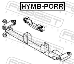 HYMBPORR Febest Bloco silencioso de suporte de coxim traseiro de motor