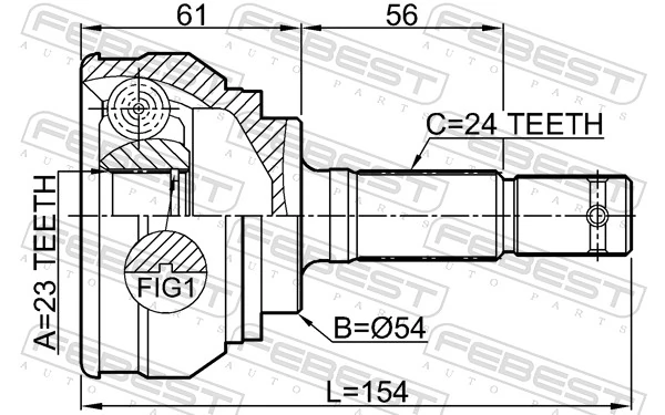 Junta homocinética externa dianteira para Geely CK I 