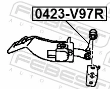 0423V97R Febest Sensor traseiro do nível de posição de carroçaria