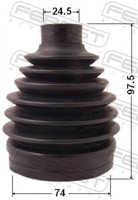 0417PCY2 Febest Bota de proteção externa de junta homocinética do semieixo dianteiro