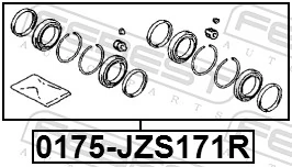  Kit de reparação de suporte do freio traseiro Lexus IS sedan (E1) (1999 - 2005) 
