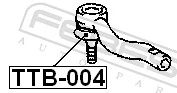 TTB004 Febest Bota de proteção da ponta de direção