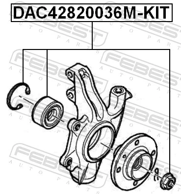 DAC42820036MKIT Febest Rolamento de cubo dianteiro