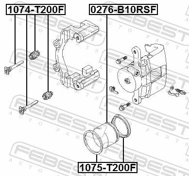 Guia de suporte dianteiro EXRP40225 Euroex