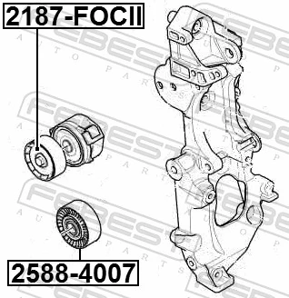 Rolo de reguladora de tensão da correia de transmissão para Mazda 3  BM, BN