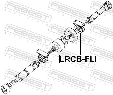 LRCBFLI Febest Rolamento suspenso da junta universal