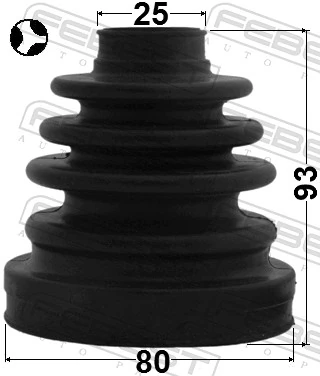  Bota de proteção interna de junta homocinética do semieixo dianteiro Toyota Corolla VERSO monovolume (R10) (2004 - 2009) VERSO