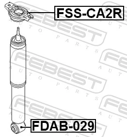 FDAB029 Febest Bloco silencioso de amortecedor traseiro