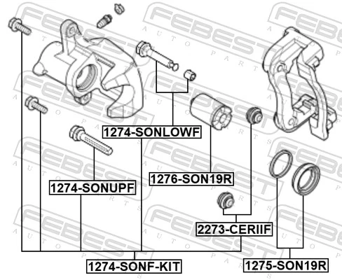  Kit de reparação de suporte do freio traseiro Hyundai I30 hatchback (PD) (2016 - 2026) 