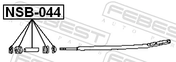 NSB044 Febest Bucha dianteira da barra radial dianteira