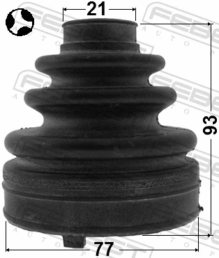 0815FORMTT Febest Bota de proteção interna de junta homocinética do semieixo dianteiro