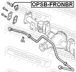 OPSBFRONBR Febest Bucha de estabilizador traseiro