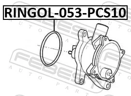 RINGOL053PCS10 Febest Bucim de rolamento suspenso dianteiro da árvore intermédia