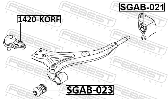  Suporte de esfera inferior SsangYong Actyon SUV (2011 - 2026) 